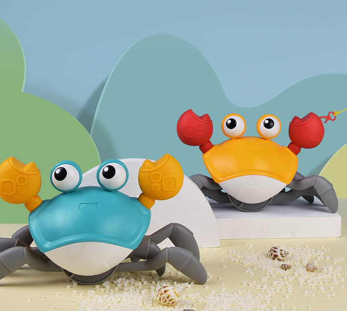 Baby bathroom toys land and water rope crabs children drag learn to walk swimming crabs beach boys and