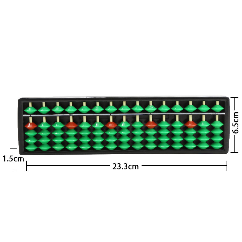 Portable Chinese 23 Digits Column Abacus Arithmetic Soroban Calculating Counting Math Learning Tool for Children