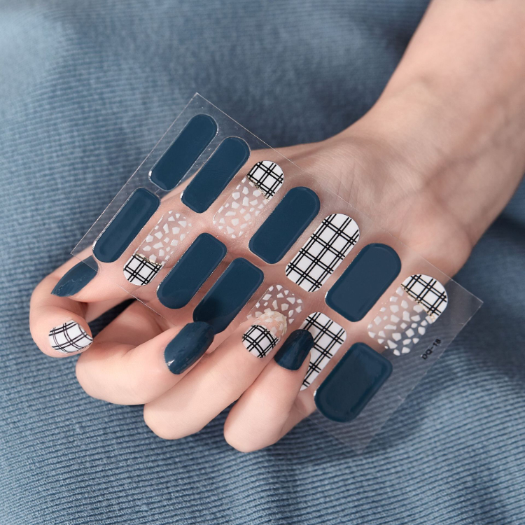 3pcs Spring And Summer Color Bronzing 3d Three-dimensional Nail Stickers Laser Simple Nail Stickers Full Stickers