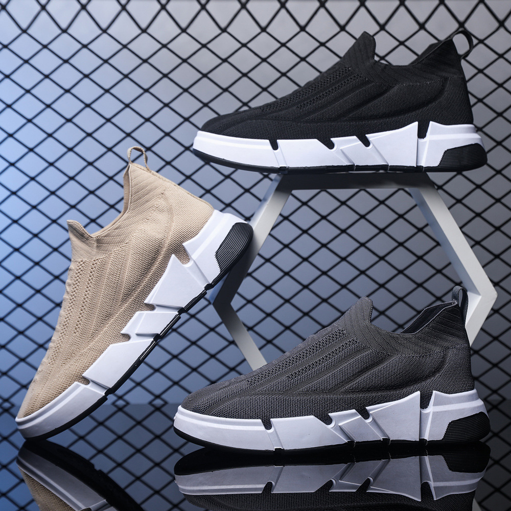 Men's shoes Spring outdoor sports casual men's shoes High elastic flying weave large size men's versatile shoes