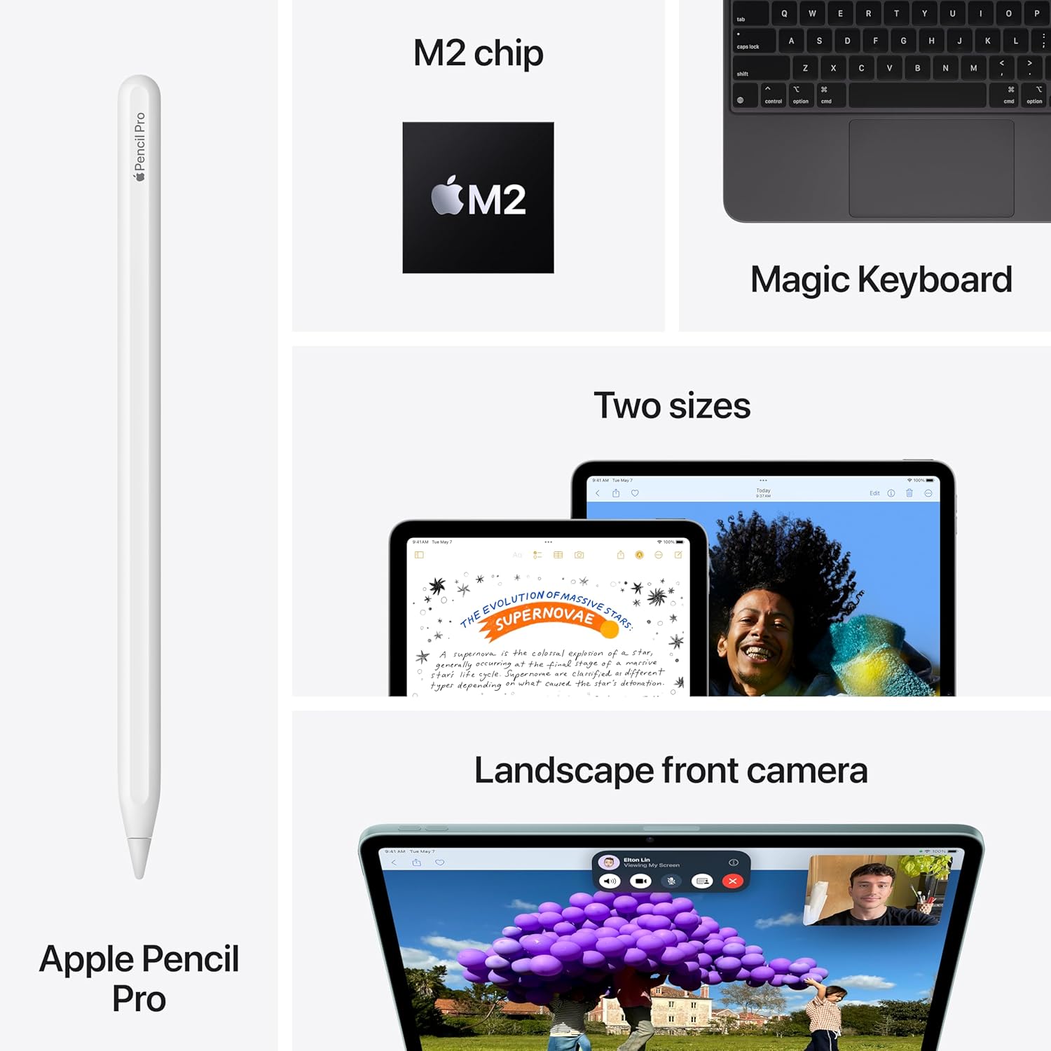 Apple iPad Air 11-inch (M2): Built for Apple Intelligence, Liquid Retina Display, 512GB, 12MP Front/Back Camera, Wi-Fi 6E, Touch ID, All-Day Battery L