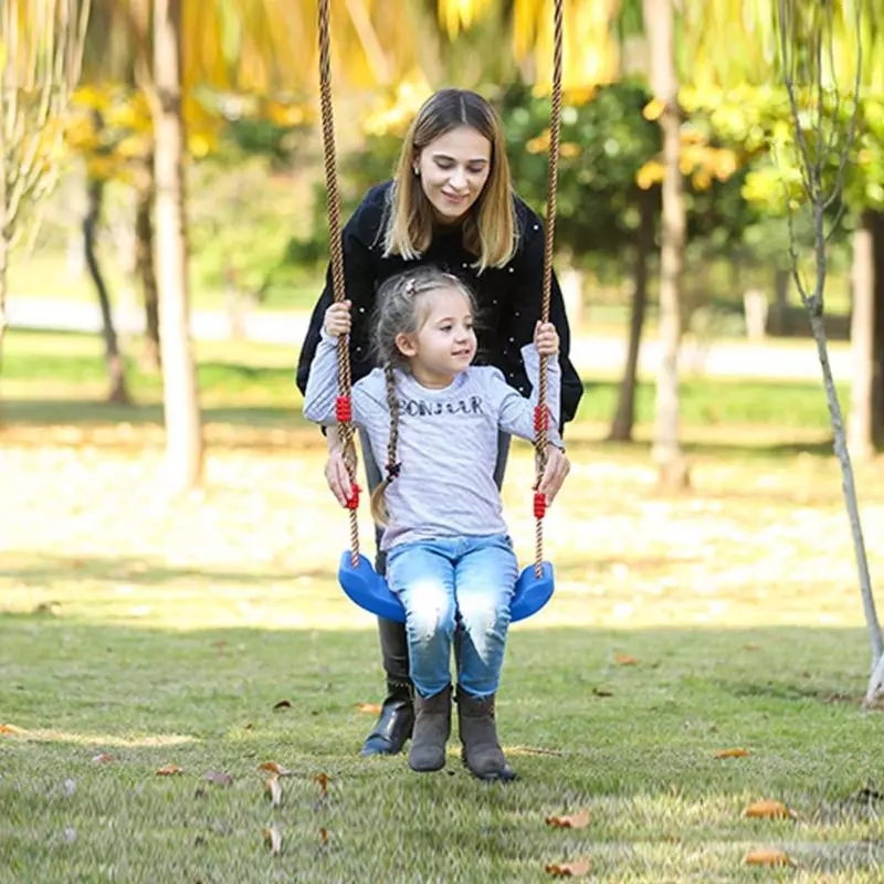 Platic Garden Swing Seats Kids Swing Toys for Children Outdoor Indoor Swings Height Adjustable Rope Hanging Climbing Seat Chair