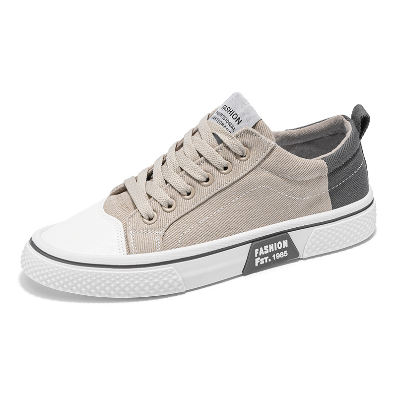 Men's new breathable and versatile skateboard shoes, men's soft soled casual sports trend fashionable canvas shoes
