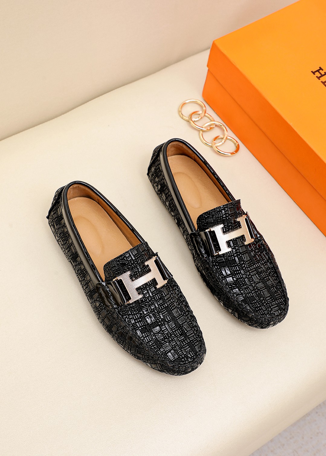 Hermes Dodgers Breathable Casual Shoes Walking Shoes Couple Shoes Lightweight Loafers Low Top Driving Shoes Size 38-44