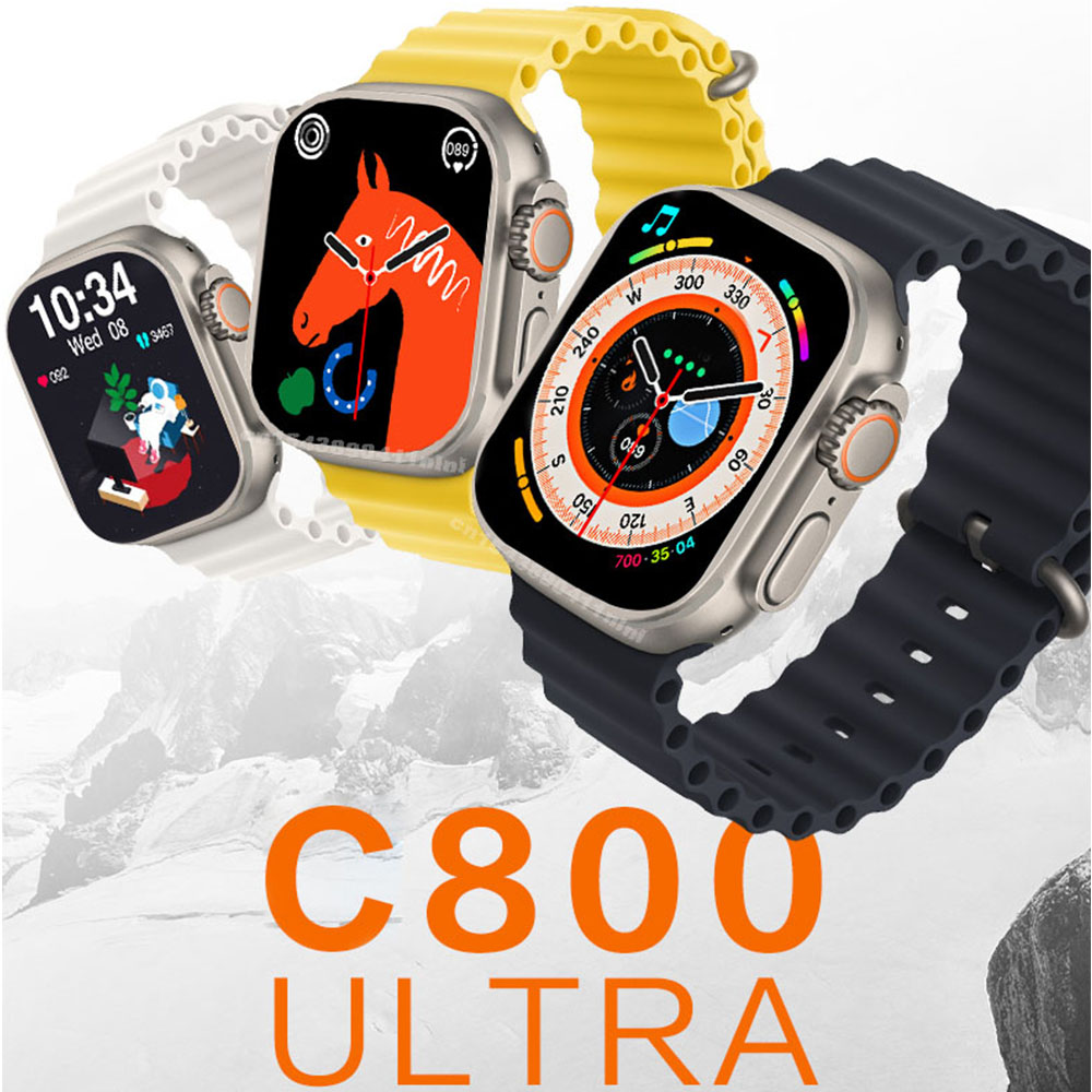 New in Ultra Smart Watch 8 Ultra C800 Ultra Smart Watch IWO Smart Watch Series 8 Bluetooth Call 1.9 Inch Wireless Fitness Watch