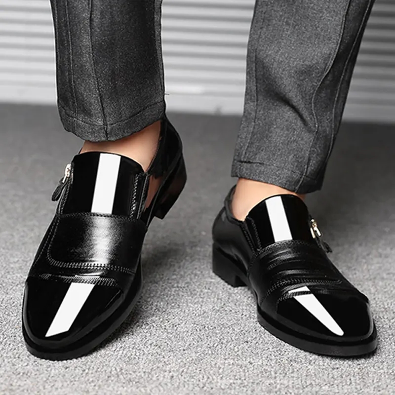 Luxury Business Oxford Leather Shoes Breathable Dress Shoe summer Male Office Wedding Flats Footwear formal shoes for men