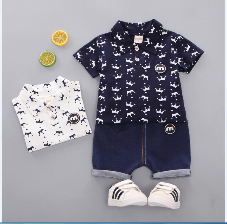 New Children Summer Cotton Out Clothes Baby Boys full Printed T Shirt Shorts 2Pcs/sets Infant Kids Fashion Toddler Tracksuits