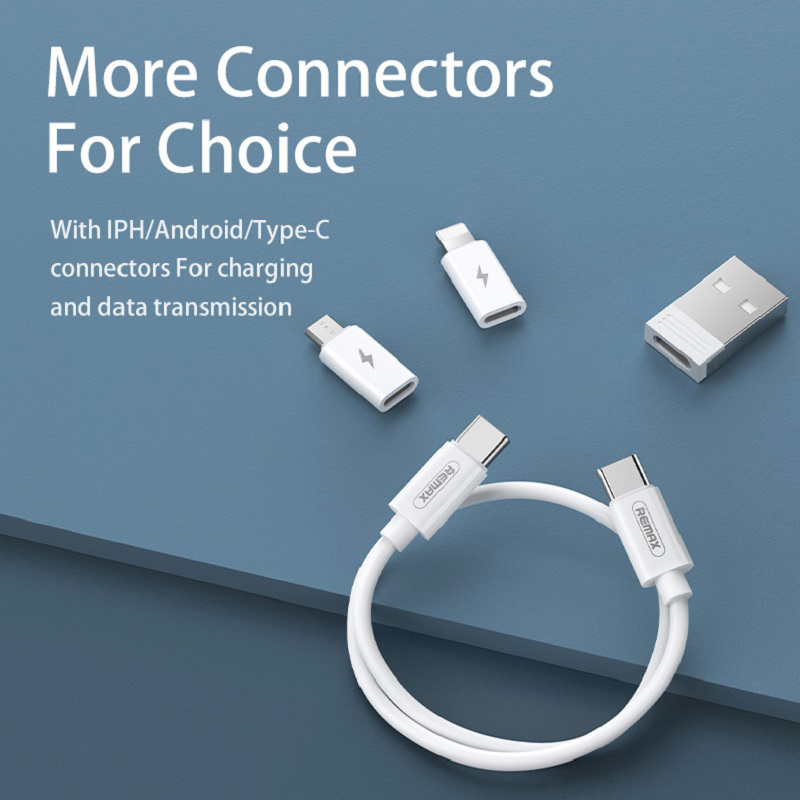 Remax PD 60W 4in1 USB C Cable To USB Type C for Macbook Iphone Fast Charging Data Wire Micro Lightning Cable Set With Box Holder