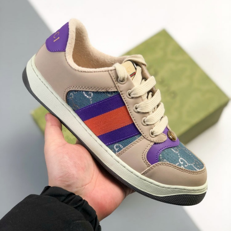 New Gucci Dirty Shoes Series Men's and Women's Classic Retro Versatile distressed dirty sneakers retro college style