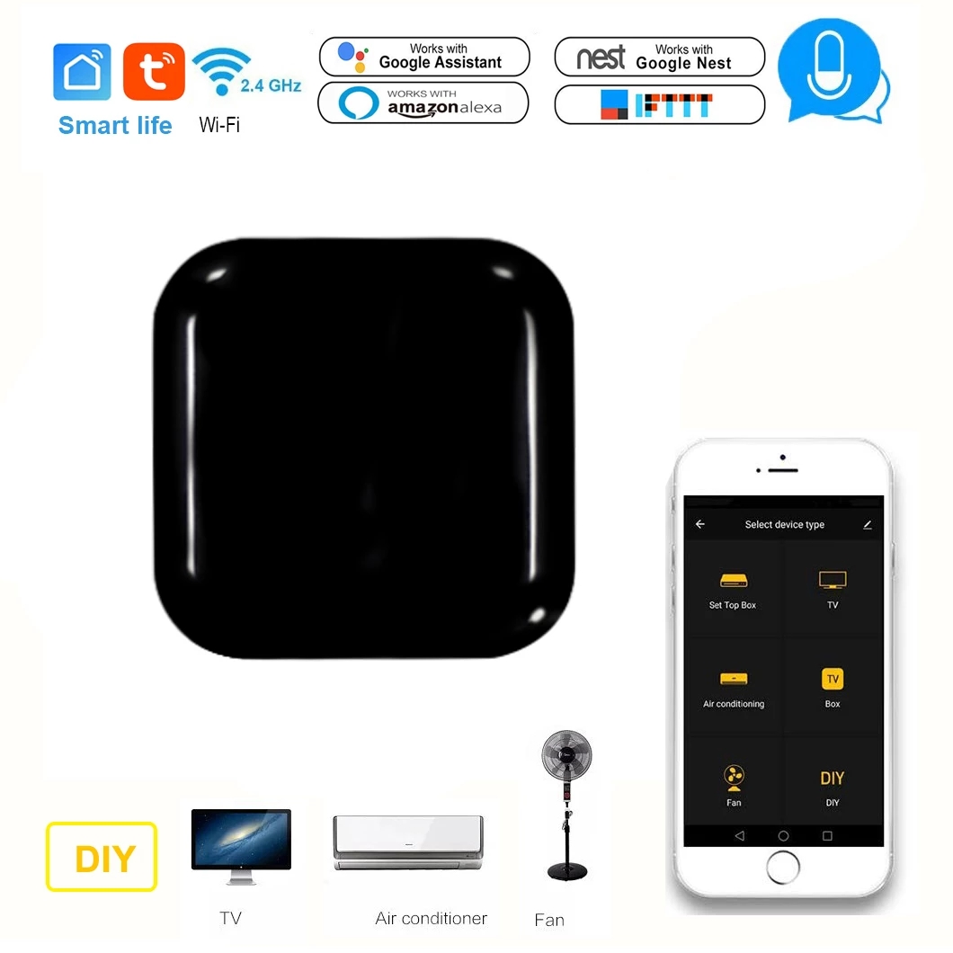 Tuya WiFi IR Remote Control for Air Conditioner TV, Smart Home Infrared Universal Remote Controller For Alexa,Google Home