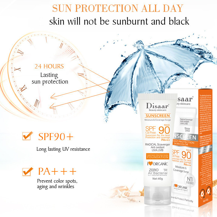 Facial Body Sunscreen Whitening Sun Cream Sunblock Skin Protective Cream Anti-Aging Oil-control Moisturizing SPF 90 Face