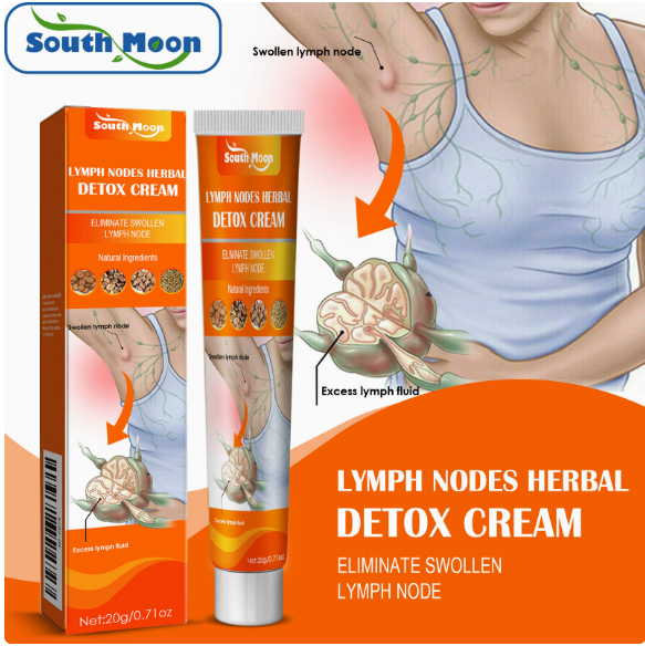 Lymph Nodes Herbal Detox Cream Lymphatic care cream dredge nodules in the neck behind ear and armpit