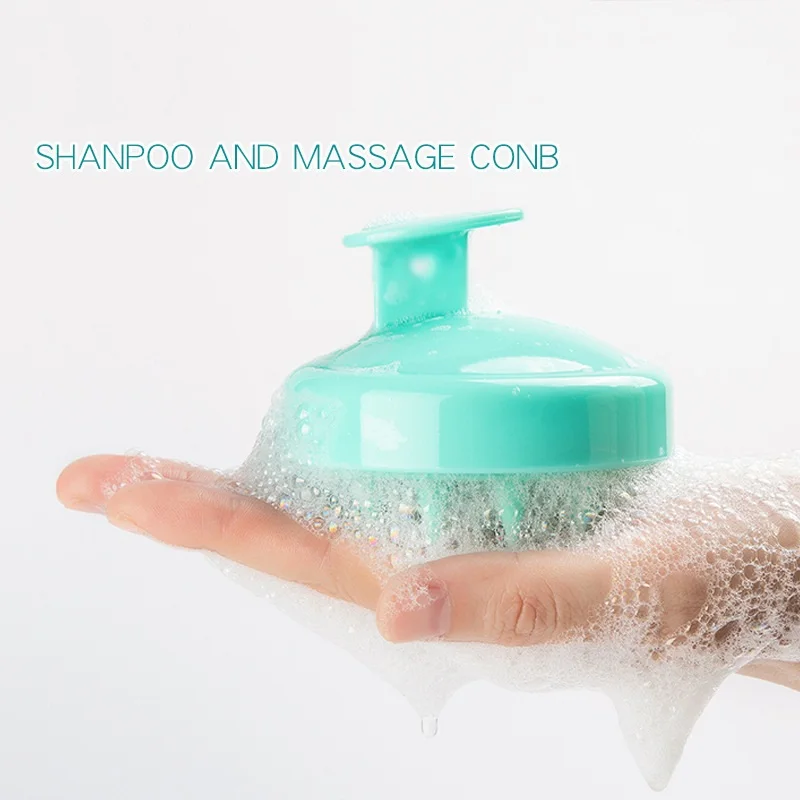 Silicone Shampoo Brush with Ergonomic Design for Salon Hairdressing and Body Massage