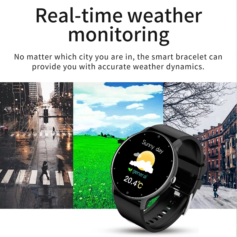 New Smart Watch Men Full Touch Screen Sport Fitness Watch ZL02 Waterproof Bluetooth For Android ios smartwatch Men+box