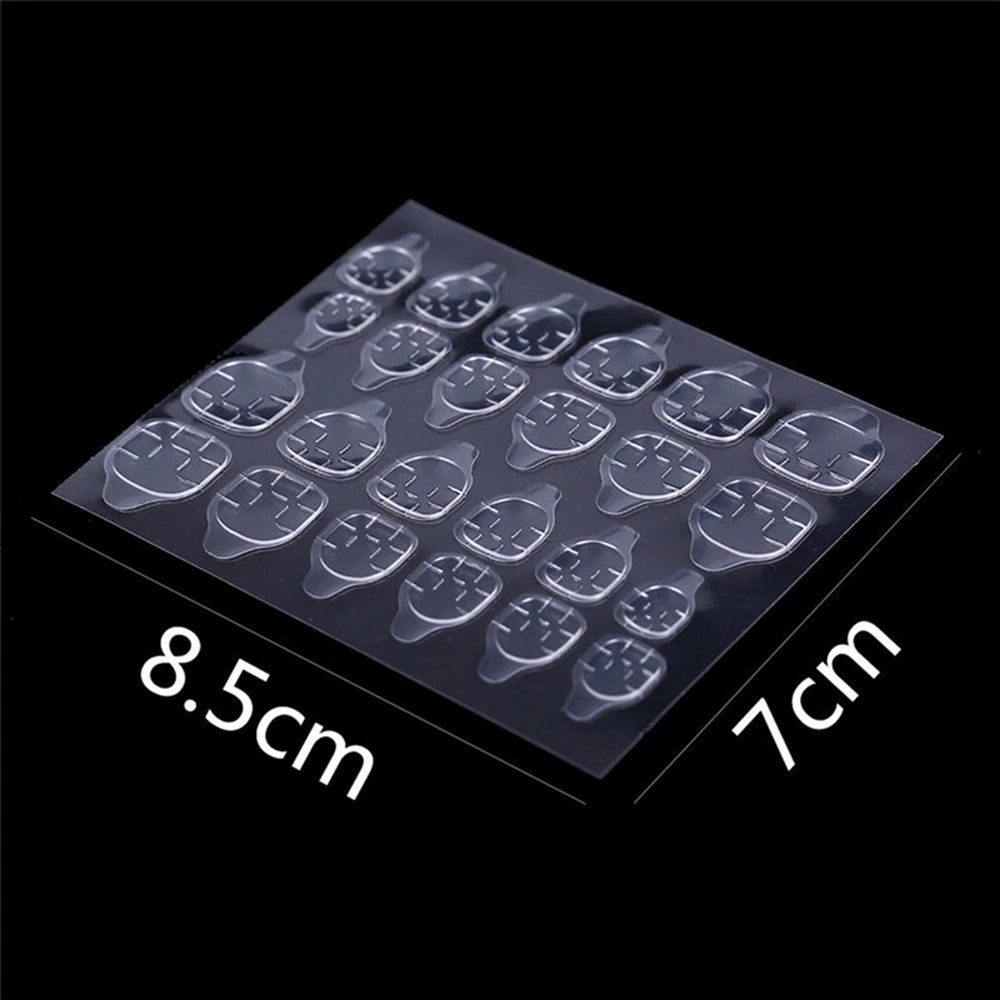 240pcs 10 Sheets Fake Nails Tips Double Sided False Nail Art Adhesive Tape Glue Sticker DIY Profissional Fake Press on Nails