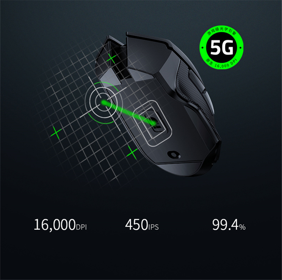 Razer Basilisk X Hyperspeed Wireless Gaming Mouse: Bluetooth & Wireless Compatible 16000DPI DPI Optical Sensor