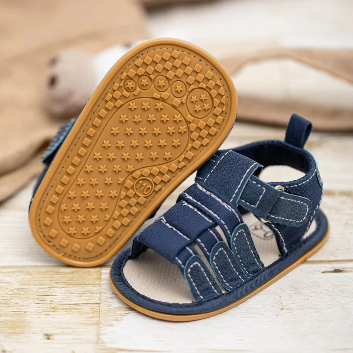 Meckior Summer Baby Shoes Baby Boy Girl Sandal Non-slip Rubber Sole Infant First Walkers Toddler Casual Baby Boy Garden Sandals