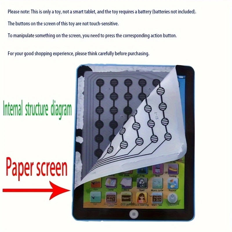 1pc Mini Tablet Computer Learning Machine: Perfect Gift For Kids To Learn English