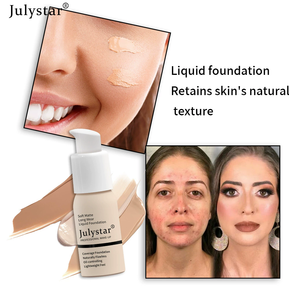1PC Face Foundation Cream Oil-Control Matte BB Cream Waterproof Long Lasting Concealer Full Coverage Professional Makeup