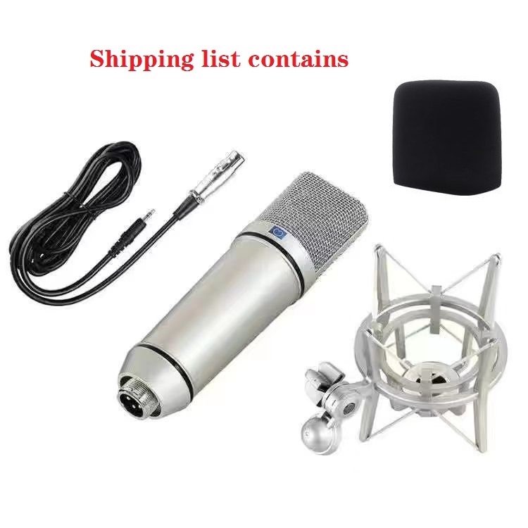 Tiktok DJ High-end Condenser Microphone Professional Studio Large Diaphragm Microphone For Vocal Recording PC Podcast Gaming