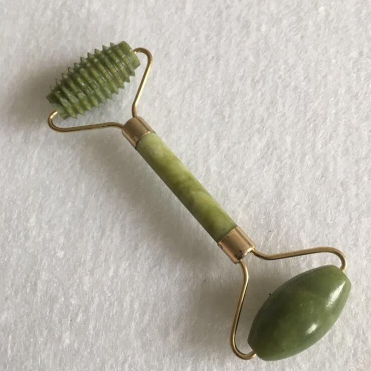 Jade Stone Facial Massage Roller For Face Neck Natural Massager Green Beauty Slimming Tools Roller