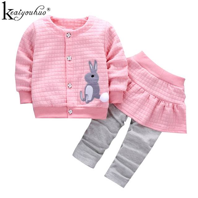 Girls Clothes Sets Long Sleeve Sport Suit Winter Baby Girl Clothes Sets Cotton Tracksuit For Kids Outfit Suits Children Clothing