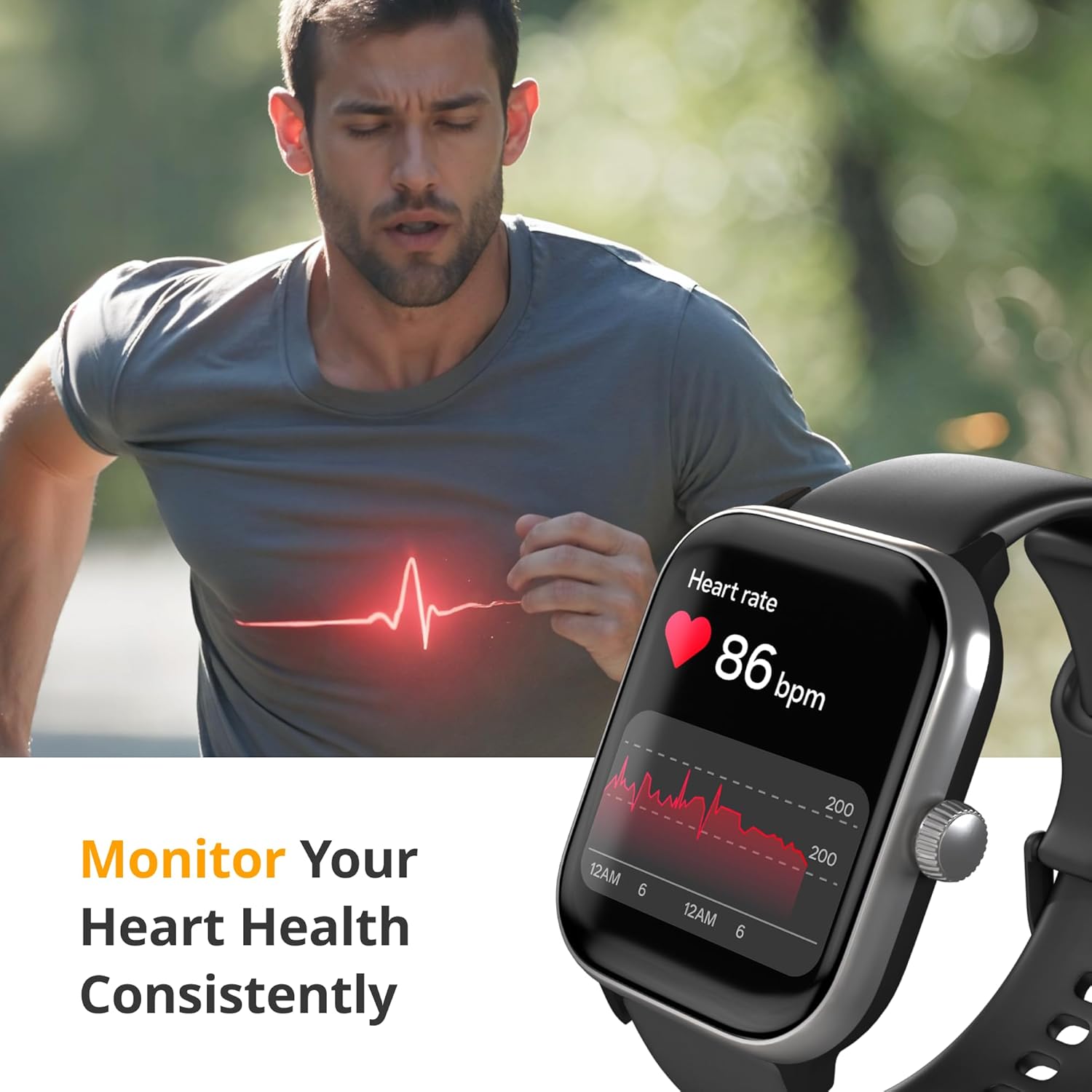 Spade & Co Health Smartwatch 4 - Smartwatch for Men & Women, Heart Rate, Sleep & SpO2 Monitor, Pedometer, Fitness Tracker, Answer/Make Calls IP68 Wate