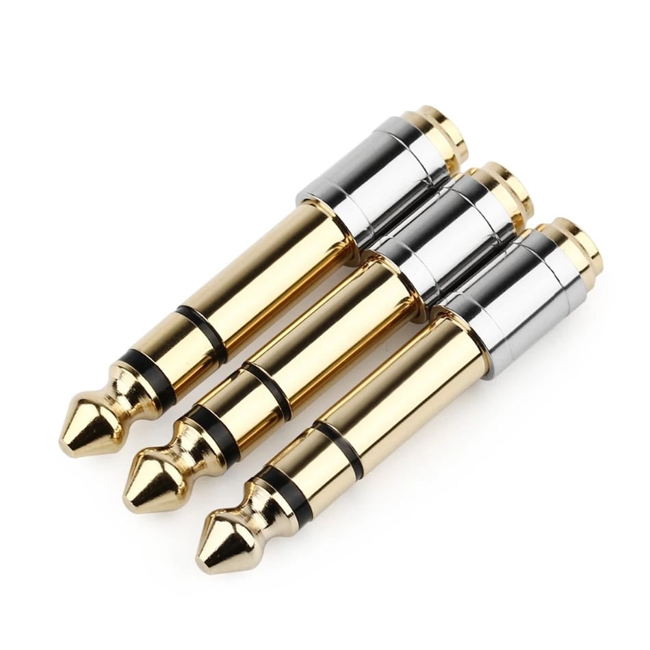 6.35mm To 3.5mm Converters 1/4" Male 1/8" Female 6.35 to 3.5 Jack Headphone Audio Adapter Microphone Connector Stereo Plug