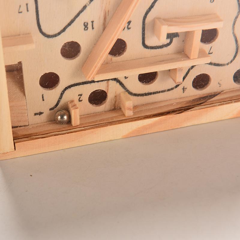 Solitaire Game Wooden Puzzle Toy Maze Board Kids Children Education Learning Intelligence Game Classic Labyrinth Balance Board
