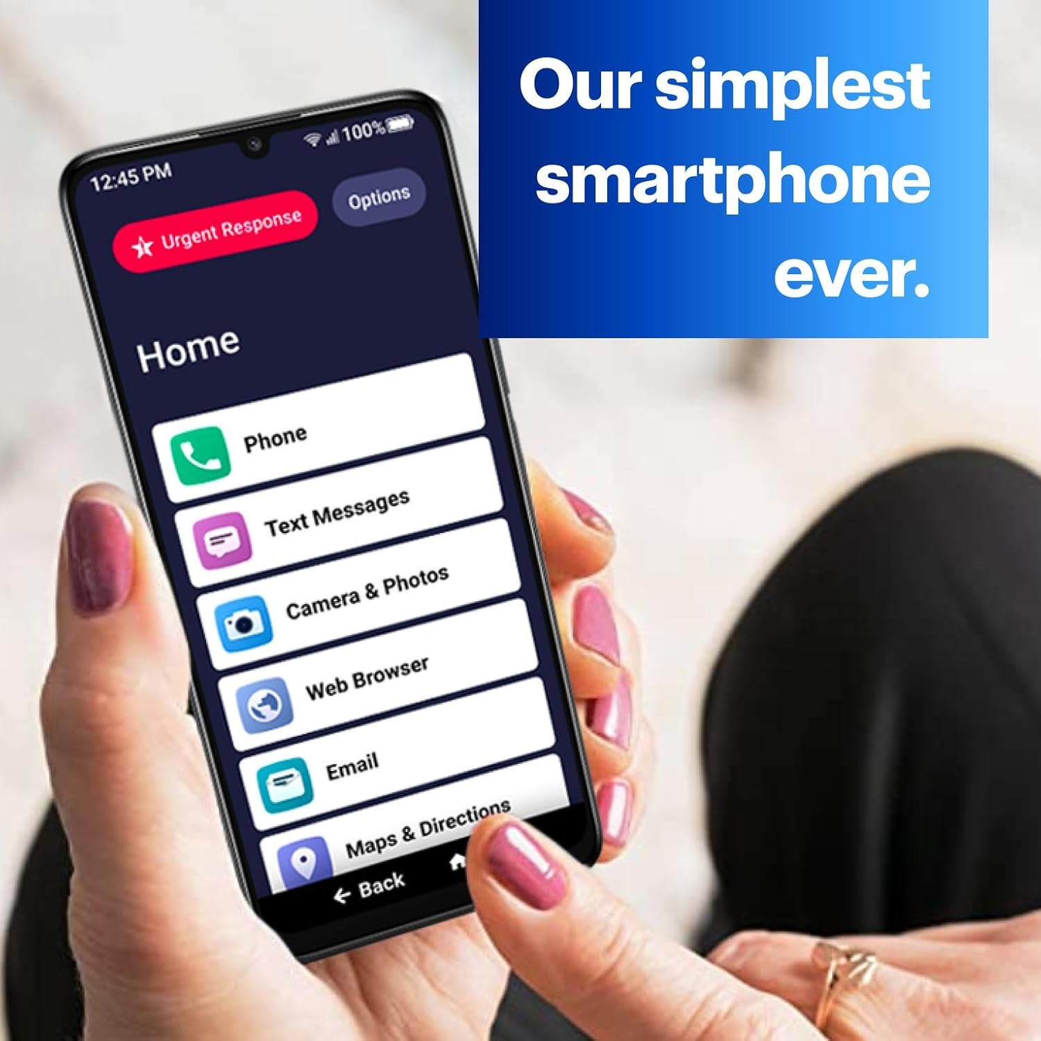 LIVELY Jitterbug Smart4 Smartphone for Seniors - Cell Phone for Seniors - Not Compatible with Other Wireless Carriers - No SIM Needed - Must Be Activa