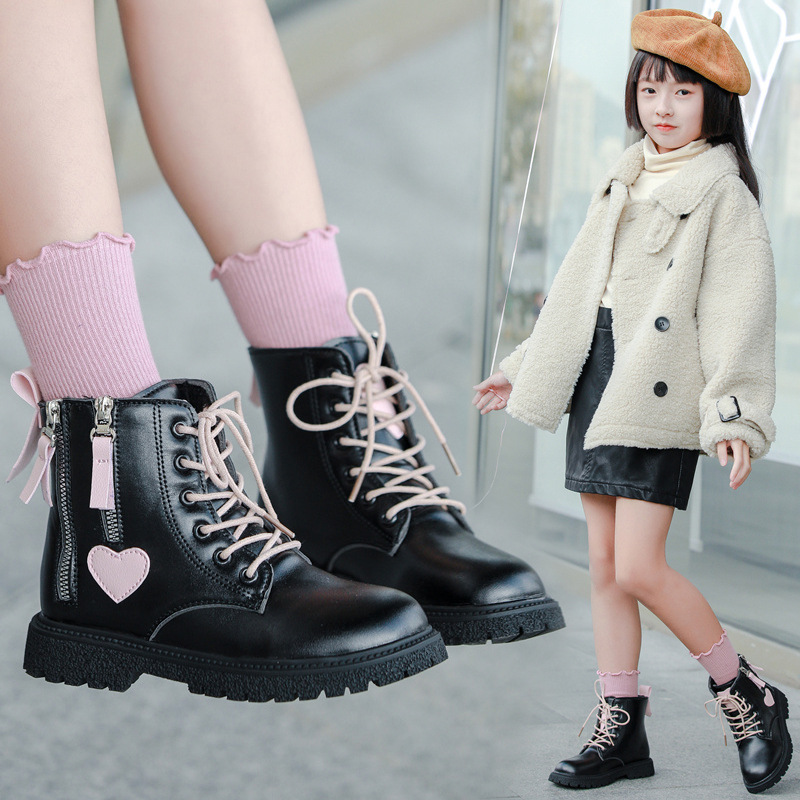 Kids Boots Autumn Winter Children Fashion Snow Boots Baby Shoes Boys Brand Ankle Boot Girls Warm Brand Shoes Fur Shoes