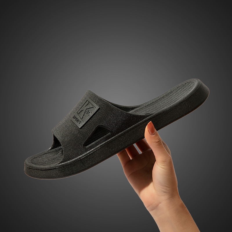 1 pair of men's fashionable home sandals and slippers, bathroom anti slip shower thick soled silent sandals and slippers