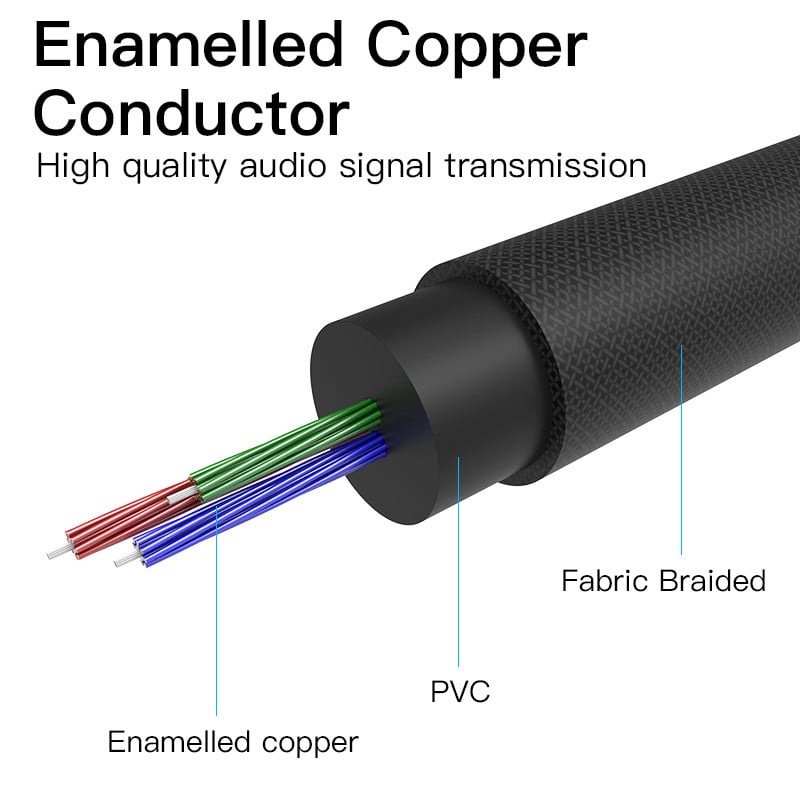 Male to Male Jack Aux Cable 3.5 to 3.5mm Audio Cable Male-Male Kabel Car AUX Nylon Cord for Car Headphones Speaker Wire Jack