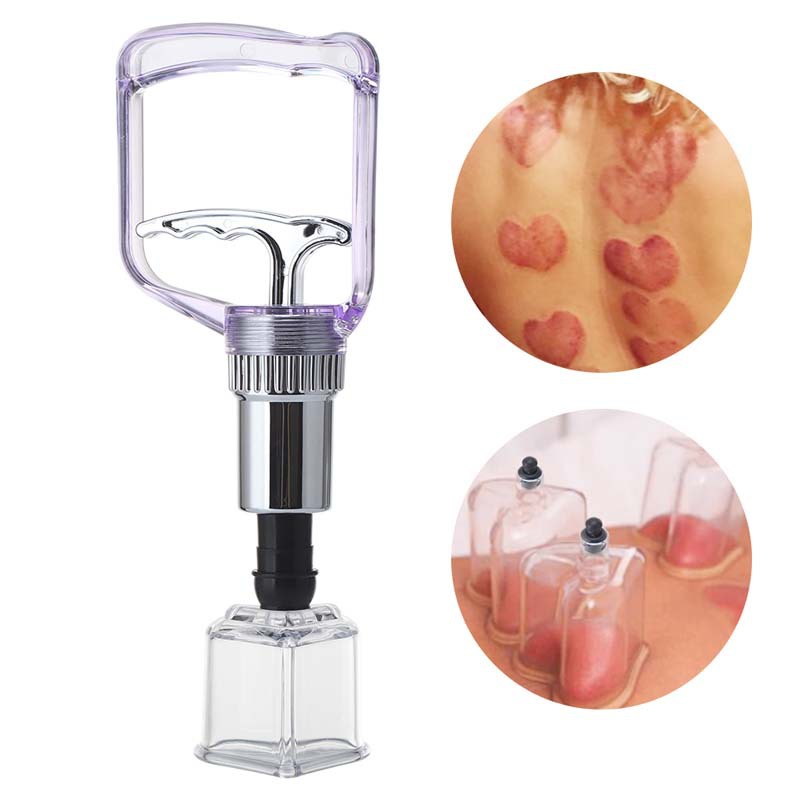 Cardioid type vacuum cupping kit pull out a vacuum apparatus therapy relax massagers curve suction pumps