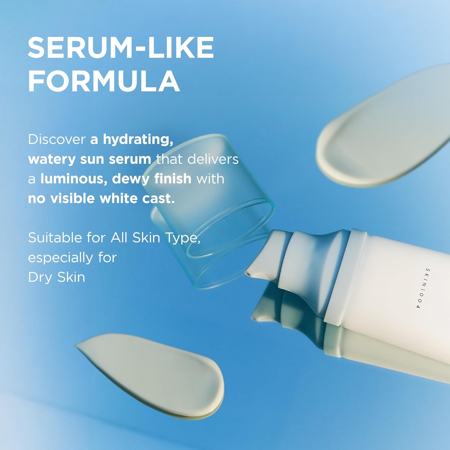 SKIN1004 Centella Hyalu-Cica Water-Fit Sun Serum UV, Korean Sunscreen SPF 50, Centella Sunscreen, Travel Essentials, Sunscreen with Hyaluronic Acid, N