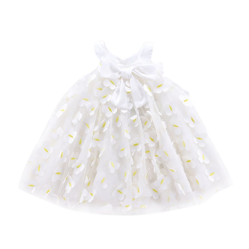 Girls princess dress summer dress new foreign girl children's dress fluffy yarn children's dress
