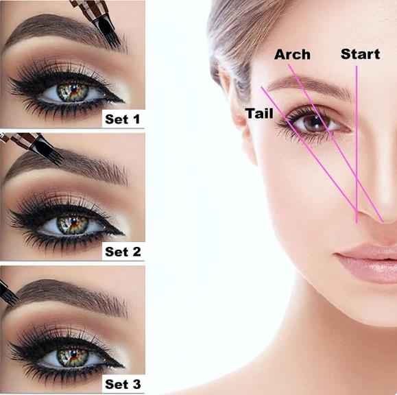 4 Point Eyebrow Pencil Maquillajes Para Mujer Waterproof Liquid Eyebrow Pen Makeup Long Lasting Cosmetic Microblade Brow Pencil