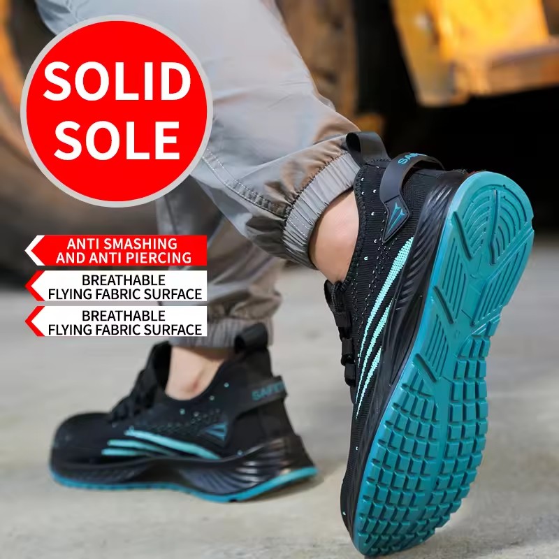 Autumn New Style Safety Shoes Men Work Sneakers Indestructible Shoes Puncture-Proof Protective Shoes Work Boots Steel Toe Shoes