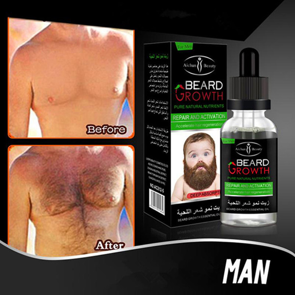 NEW Fashion Men Liquid Beard Growth Essential Oil Fast Enhance Facial Whiskers Nutrition Moustache Beard Repair Growth