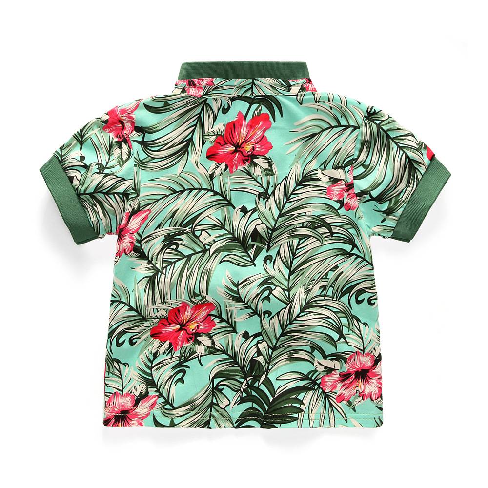 2 Pieces Of Children'S Clothing Set, Flower T-Shirt Top And Shorts Set (Excluding Belt)