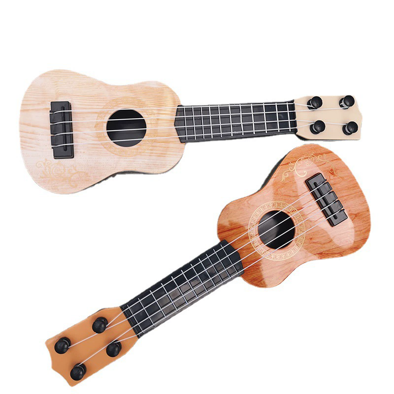 Mini Guitar 4 String Classical Ukulele Guitar Toy Instrument Children Beginners Simulation Playing Early Teaching Small Guitar