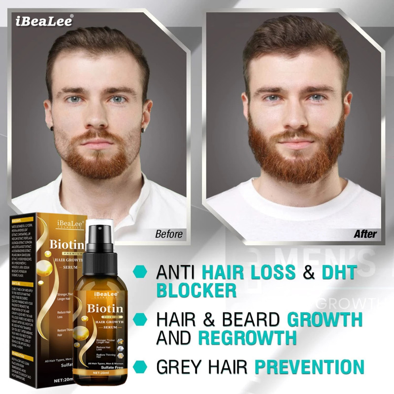 Fast Hair Growth Spray Products Anti Hair Loss Serum Prevent Baldness Treatment Scalp Dry Damaged Beard Hair Care Essential Oils