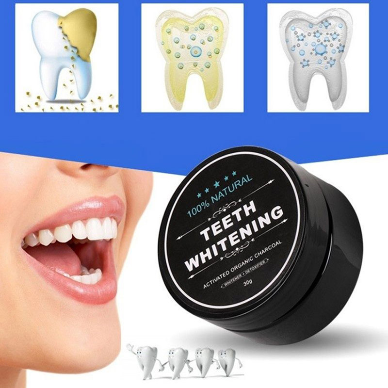 30g Activated Bamboo Charcoal Powder Oral Hygiene Cleaning Teeth Plaque Tartar Removal Stains Tooth White Powder