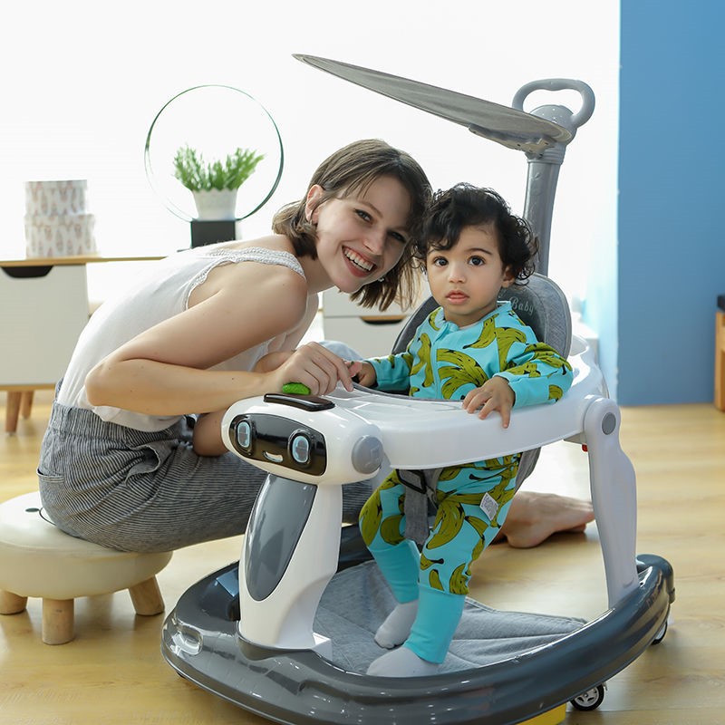 Pusher 3 in 1 Baby Walker Ride on Car Music Toy Toddler Round Activity Assistant Unique Baby walker infant Step Car with Music