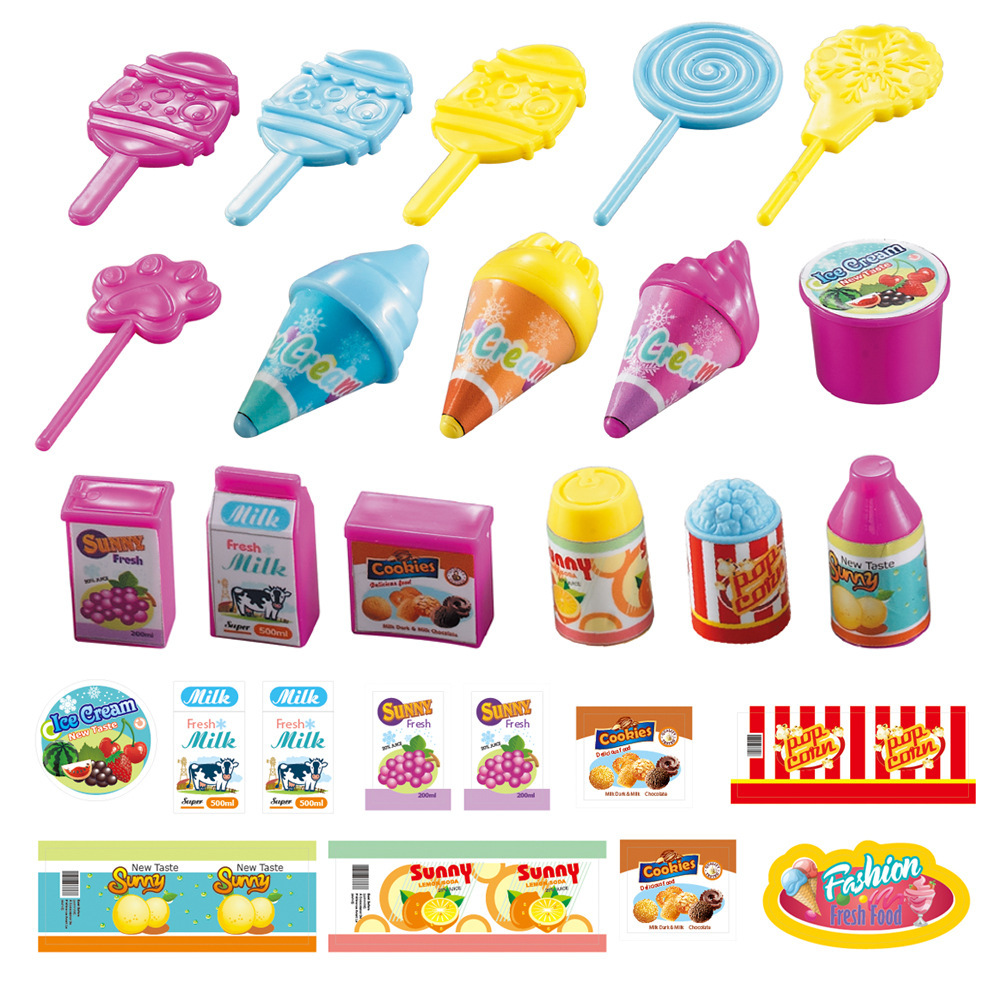 Children's simulation candy ice cream trolley girl puzzle play set toys