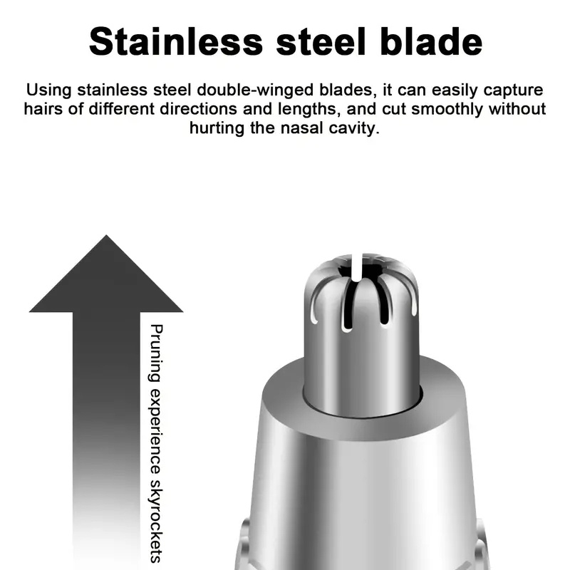 Nose And Ear Hair Trimmer Portable Electric Professional Painless Eyebrow & Facial Hair Trimmer For Men And Woman (No Battery)