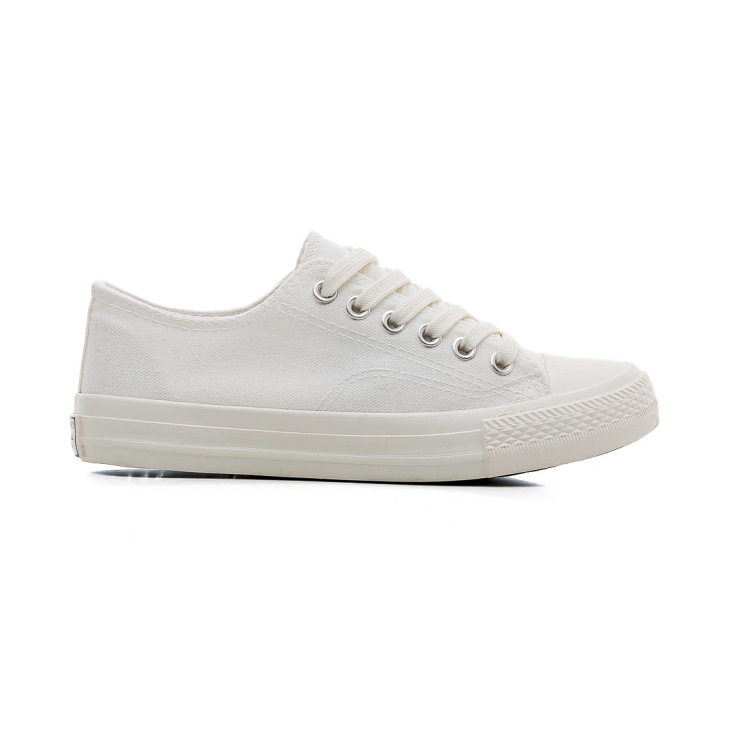 Shoes For Women Low-Top Vulcanized Canvas Platform Sneakers Black Flats Tennis Female Classic Student Small Couples Skateboard