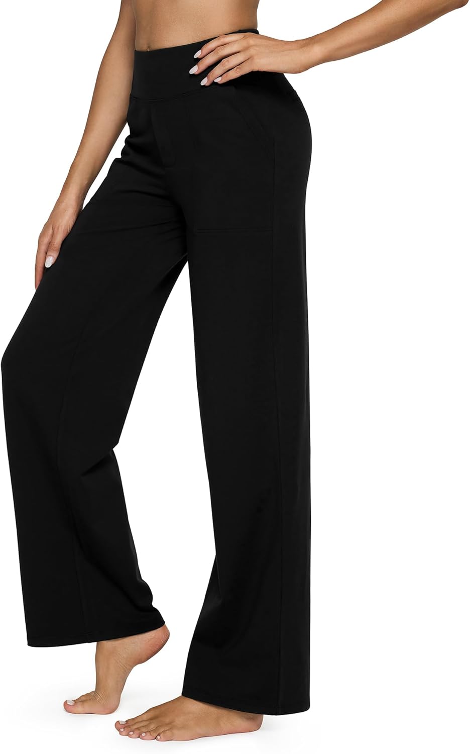 G4Free EverGoing Yoga Pants Women Wide Leg Pants with Pockets High Waist Stretch Dress Casual Sweatpants Petite/Regular/Tall