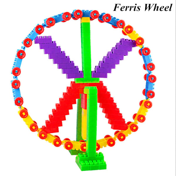 110 Kids Children DIY Windmill Puzzle Building Blocks Construction Learning Educational Toys Christmas gift
