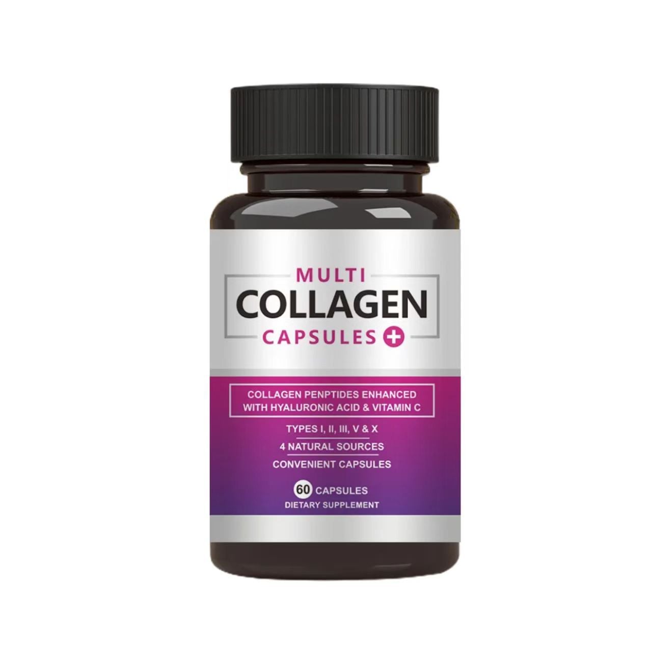 Multi Collagen Burn, Multi-Type Hydrolyzed Collagen Protein Peptides with Hyaluronic Acid, Vitamin C, Skin Health Supplement